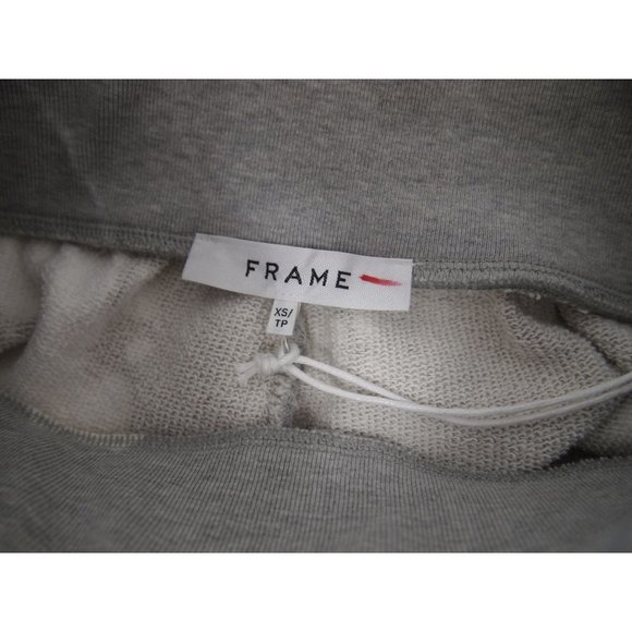 NWOT FRAME Womens Tie-Dye Biker Shorts XS Heather Grey Terry Knit High Rise - Picture 5 of 7